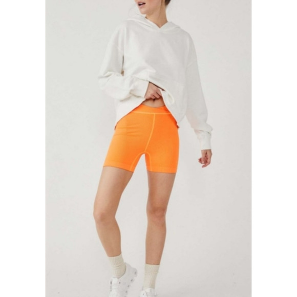 Free People Pants - Free People Bright Orange Free Throw Short